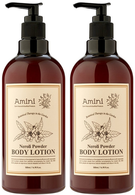 아미니 플라워 테라피 바디로션 네롤리 파우더, 500ml, 2개