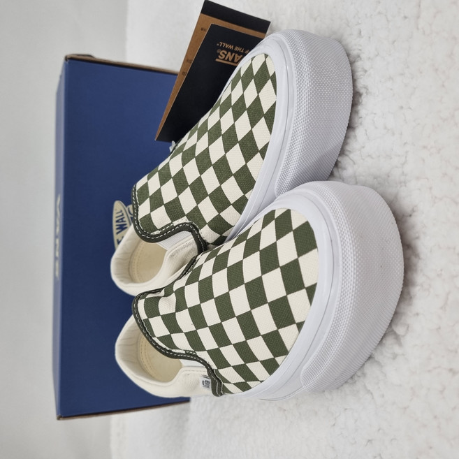 반스 vans 남녀공용 체커보드 슬립온 단화 끊없는 운동화