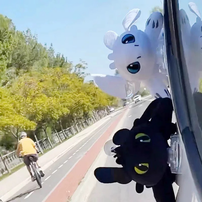 루미또와 자전거 자동차 외부인형 차량용 악세사리, 헬멧용화이트