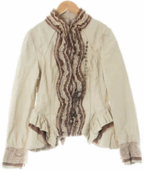 도호 6646 doho 샌드달러베이지 레이스패턴 염소가죽 참장식가죽자켓 [85]
