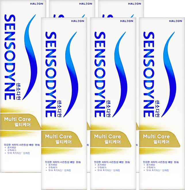 센소다인 치약 멀티케어 120g*6통 시린이치약, 120g, 6개
