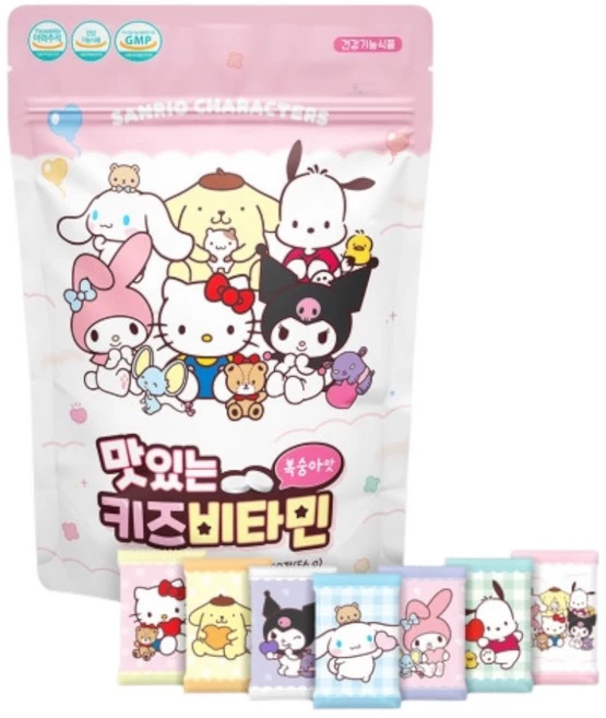 아텍스 산리오캐릭터즈 맛있는 키즈비타민 40정 1개 - 쿠팡