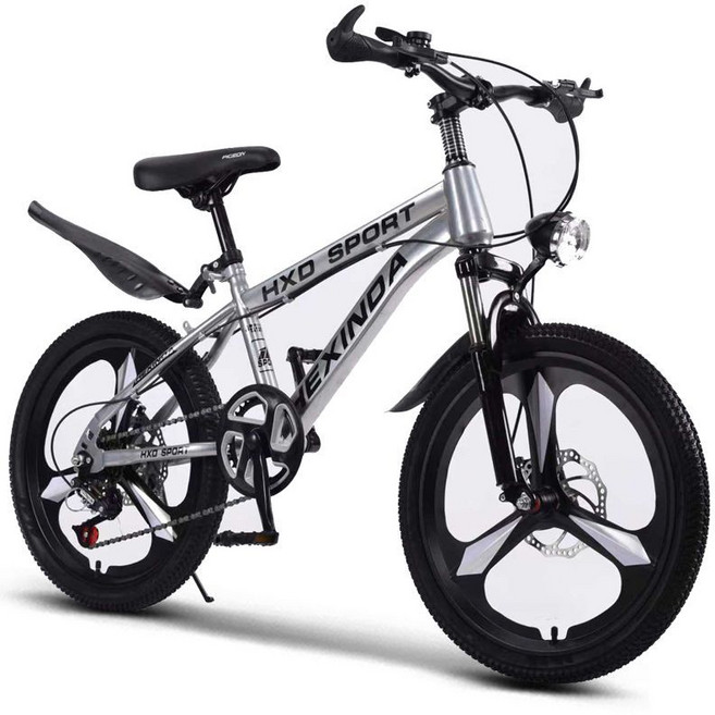 HXD 兒童變速山地自行車 碟剎 18/20/22吋, 1個, 變速-碟剎銀色一體輪24*寸適合身高145-165厘米