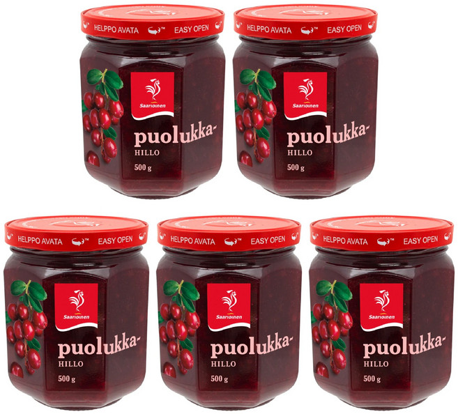 핀란드 Saarioinen 링곤베리잼 500g x 5개