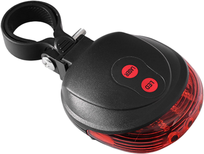 리파니 세이프릭스 자전거 LED 후미등 안전등 라이트 건전지포함, 레드 본품+벨, 1세트