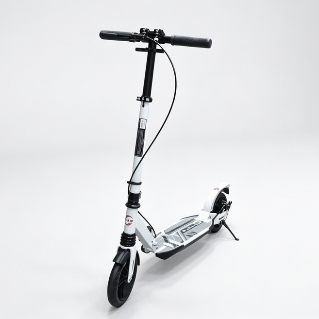 성인 청소년 공용 접이식 킥보드 휴대용 견고한 충격 흡수 듀얼 서스펜션, 1개, 흰색