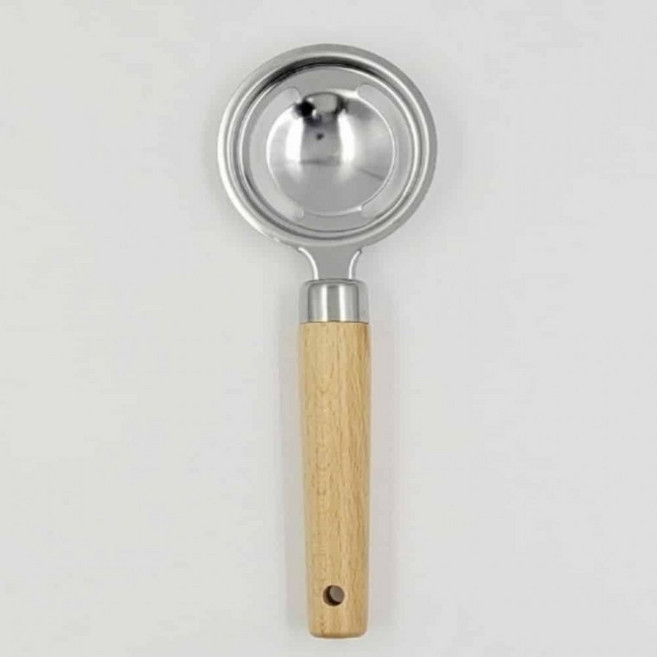 우드 손잡이 계란분리기 노른자분리 노른자분리기, 1개