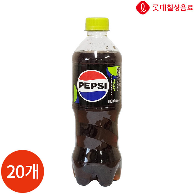 CL 롯데 펩시 제로슈거 라임 500ml x 20PET, 20개