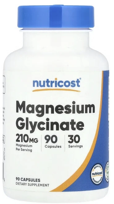 Nutricost 마그네슘 글리시네이트 캡슐 90정(캡슐 1정당 70mg) NCS-57138, 뉴트리코스트 마그네슘 글리시네이트 90캡슐 캡슐당 70 - 쿠팡