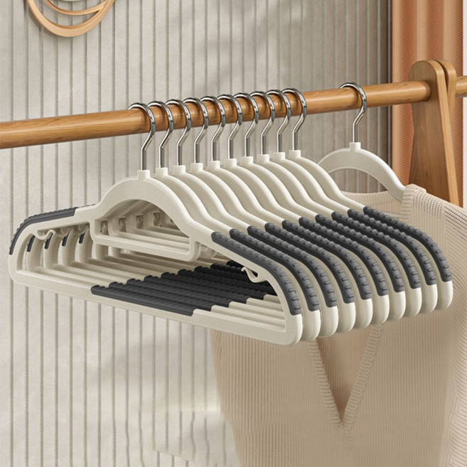 어깨뿔방지 논슬립 회전형 옷걸이, 그레이, 50개
