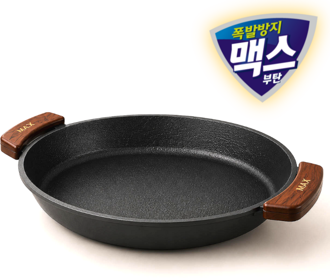 맥스 딥오벌팬 전용손잡이 포함 캠핑 그리들팬, 1개, 블랙