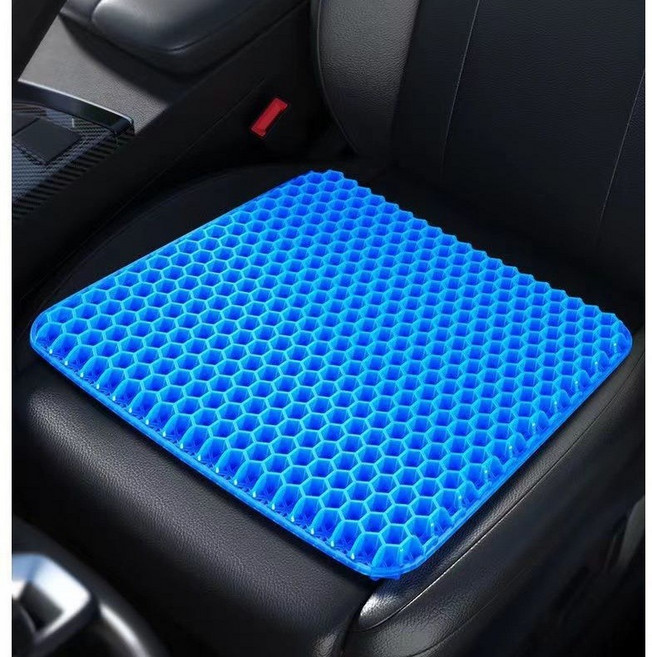 With j 차량용 벌집방석 통풍방석 실리콘방석 쿨방석 1+1, 실리콘통풍방석-사각형 1+1, 1개