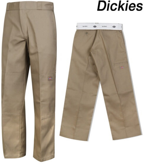 [디키즈] 남성 면바지 더블니 워크팬츠 카키 85283KH