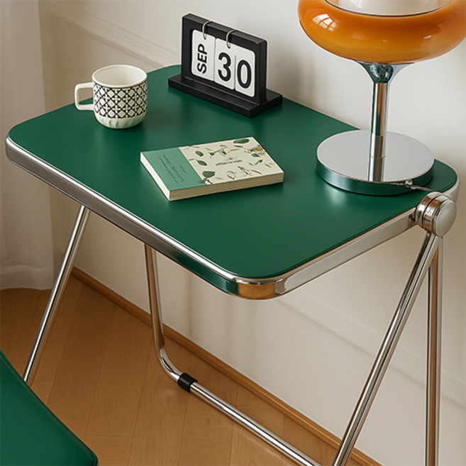 16피스 TZZ 인테리어 카페 접이식 책상 테이블, 그린