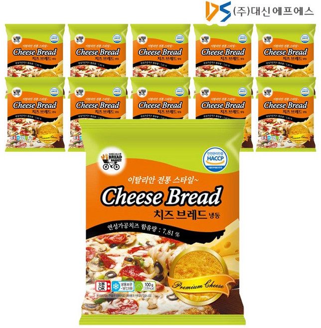 대신에프에스 치즈브레드버거(냉동) 120g, 10개