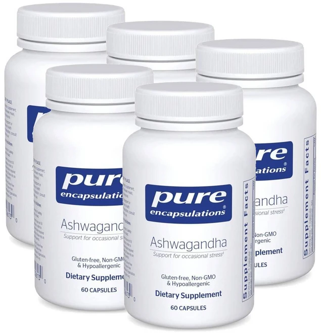 퓨어인캡슐레이션 아슈와간다 500mg 캡슐 Pure Encapsulations Ashwagandha, 5개, 60정 - 쿠팡