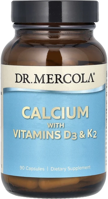 Dr. Mercola 비타민 D3 및 K2 함유 칼슘 캡슐 90정, 1개 - 쿠팡