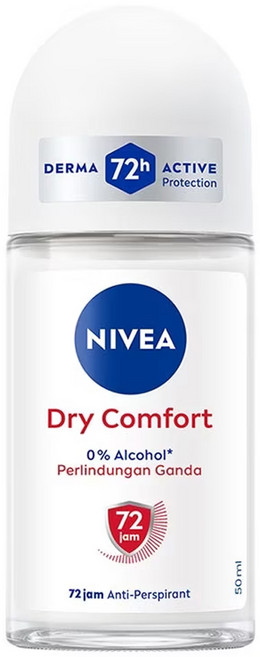 니베아 데오드란트 롤온 드라이 컴포트 여성용 50ml 72시간 지속 보송함, 1개