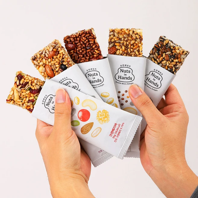 손안에넛츠 빅사이즈 견과류바 20개입 혼합세트, 20개 - 쿠팡