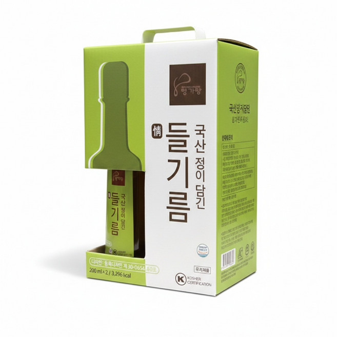 명가랑 정이 담긴 국산 들기름 200ml x 2개