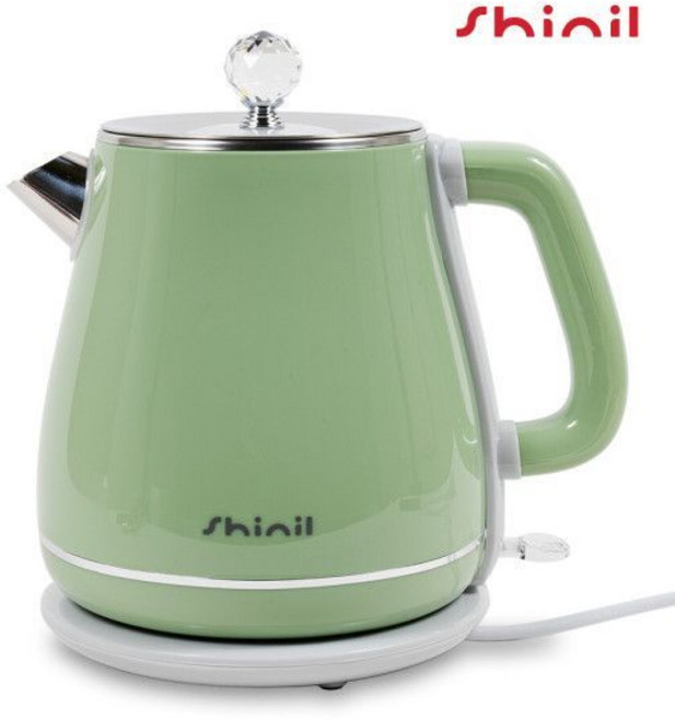 신일 전기포트 1.8L 스텐 304 전기 커피포트 2중단열 자동꺼짐 전기주전자 올리브 SEP-OV18KP