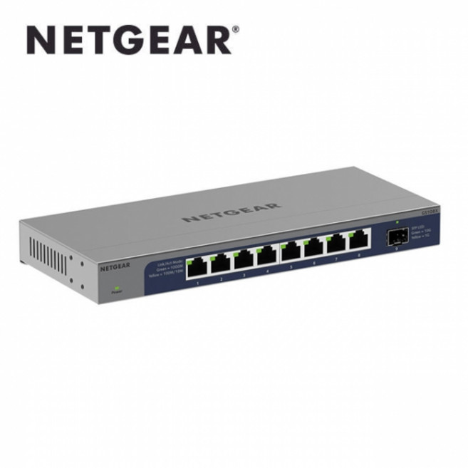넷기어 GS108X 기가비트 8포트 스위칭 허브 10G SFP+ 업링크, 1개