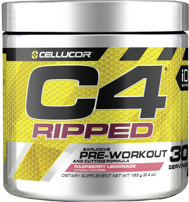 CELLUCOR C4 Ripped預鍛鍊粉 覆盆子檸檬風味, 183g, 1罐
