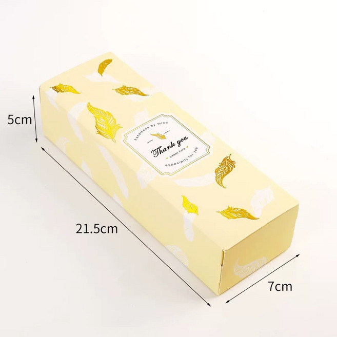 紙盒 盒裝 禮物盒 餅乾盒 鳳梨酥 手工皂包裝, 2個, 4.金色羽毛, 金色
