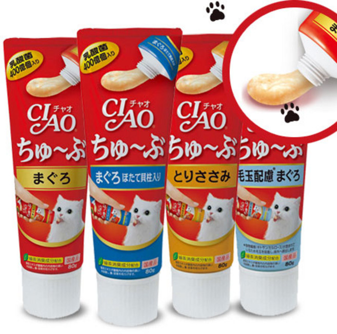 이나바 챠오츄르 챠오츄브 고양이간식 80g 파우치, 닭가슴살, 4개