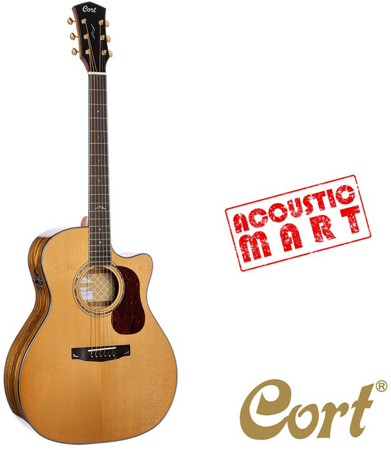 Cort 콜트 Gold A6 Bocote GA 컷 픽업 올솔리드 통기타, 1개