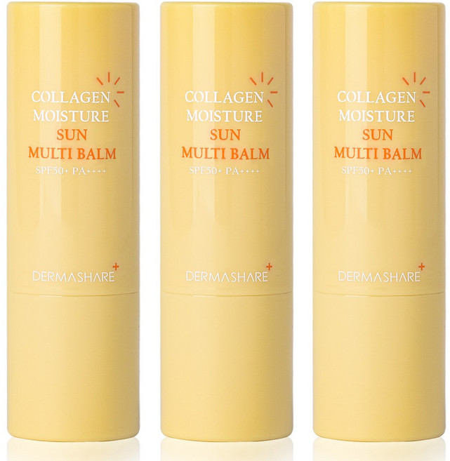 더마쉐어 콜라겐 모이스처 선 멀티밤 SPF50+ PA++++, 11g, 3개