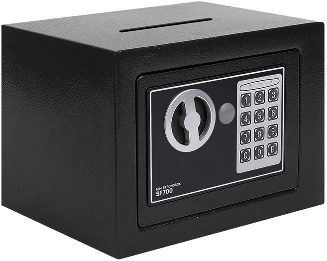 아이이피 미니 디지털 가정용 금고 SF700, 블랙