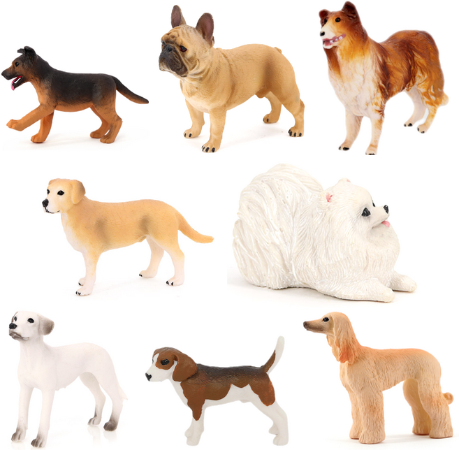 제트피규어 강아지 동물 모형 피규어 장난감 8종 세트, 1개