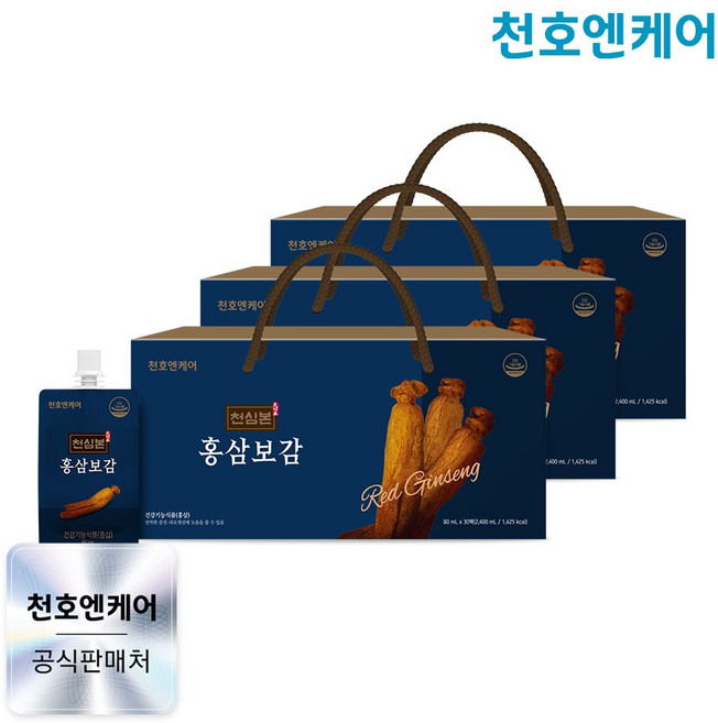 [천호엔케어]천심본 홍삼보감 80mL 30개입/천호식품, 3박스