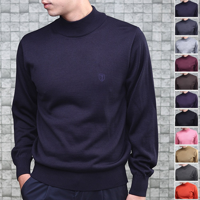 국내생산 프리미엄 울 니트 반폴라 FV01