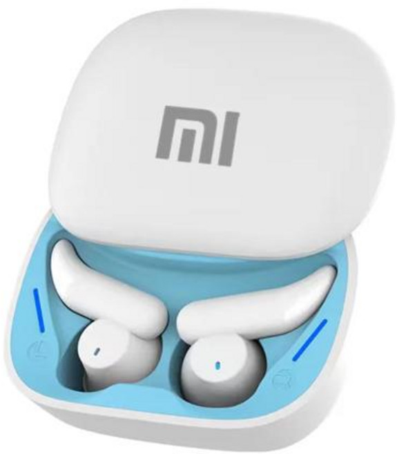 골전도보청기 음성 증폭기 블루투스 보청기 Xiaomi 미니 보이지 않는 무선 슬리핑 이어 버드 5.3 이어폰 HiFi 편안한 소음 차단 헤드폰 마이크 포함, [03] Blue, 1개