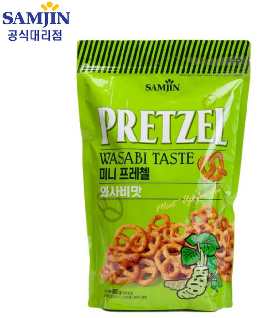 삼진 미니프레첼 와사비맛, 800g, 1개
