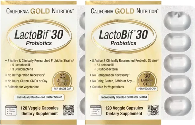 2개 CGN 락토비프300억 300억유산균 프로바이오틱 프로바이오틱스 애시도필러스 LactoBif 120정 - 쿠팡