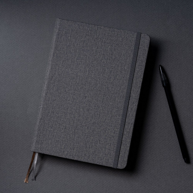 미래마켓 A5 국산 가죽 다이어리 만년 양장 다이어리 하루식 업무 업무용 회사 200매, 1개, 그레이