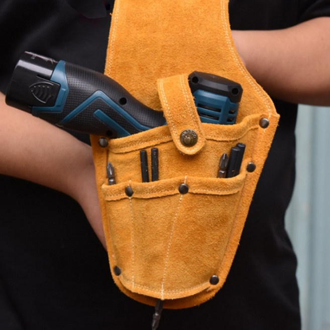 키밍 다용도 드릴 포켓 주머니 드릴집 공구집 홀더 옐로우, 1개