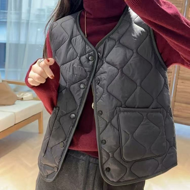 그린나래 따뜻한 여성 퀄팅 초경량 패딩조끼