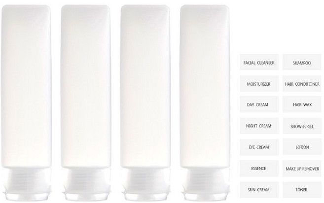 여행용 화장품 소분용기 튜브 공병 세트, 4개, 30ml