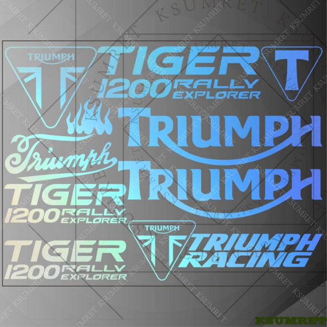 호환 Triumph TIGER 1200 RALLY EXPLORER 스티커 로고 데칼 탱크 레이싱 스티커 엠블럼 방수, [01] Laser