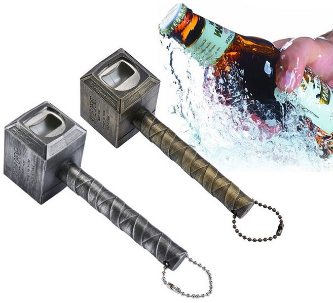 맥주병따개 토르 망치 병따개 맥주병 오프너, 골드(자석기능), 1개