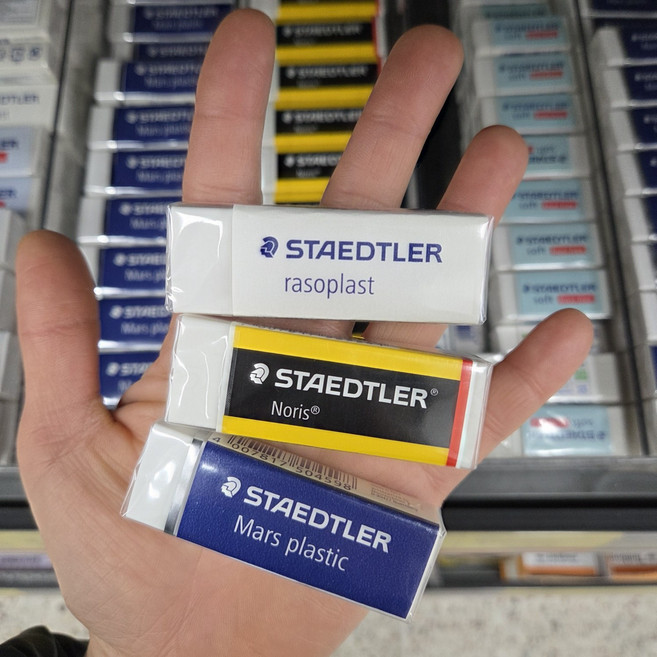 스테들러 지우개 노리스지우개 라소플라스트지우개, 3개, 화이트