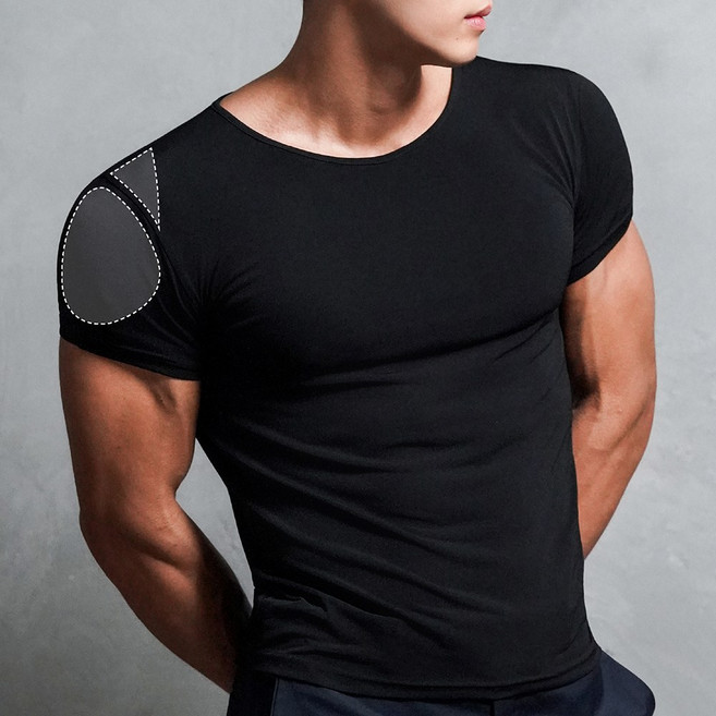직각어깨 +3CM 수트 핏체인저 남자 어깨 패드 티셔츠 런닝