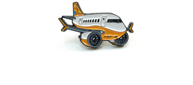 미니플레인 통통 비행기 뱃지 감귤 디자인 737 스타일