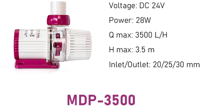 Jebao/Jecod MDP 시리즈 WiFi App 제어 LCD 디스플레이 컨트롤러가 포함된 스마트 DC 수족관 물고기 탱크, 03 MDP 3500