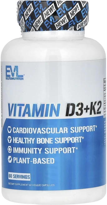 EVLution Nutrition 비타민D3 + K2 베지 캡슐 60정, EVLutionNutrition비타민D3K2베지캡슐60, 1개 - 쿠팡