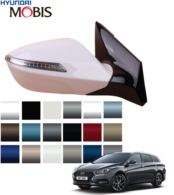 i40 사이드미러 (876103Z000-DS)/(876203Z000-DS) [커넥터 10핀], 우측(조수석), N3S(슬릭실버), 1개